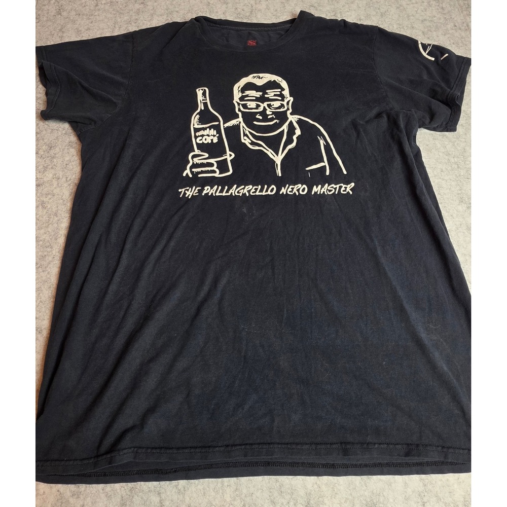 Hanes Nano-T Mens Black Graphic Tee The Pallagrello Nero Master Nanni Cope XL